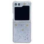 For Samsung Galaxy Z Flip5 Glitter Meteor  Shockproof Epoxy TPU Phone Case(Silver)