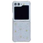 For Samsung Galaxy Z Flip5 Glitter Meteor  Shockproof Epoxy TPU Phone Case(Transparent)