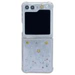 For Samsung Galaxy Z Flip4 Glitter Meteor  Shockproof Epoxy TPU Phone Case(Silver)