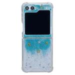 For Samsung Galaxy Z Flip4 Glitter Epoxy Shockproof TPU Phone Case(Blue)