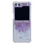 For Samsung Galaxy Z Flip3 Glitter Epoxy Shockproof TPU Phone Case(Purple)