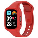 For Redmi Watch 3 Active Integrated Fully Enclosed Silicone Watch Band(Red)