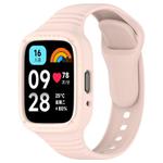 For Redmi Watch 3 Active Integrated Fully Enclosed Silicone Watch Band(Pink)