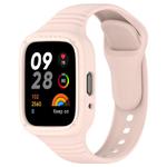 For Redmi Watch 3 Lite Integrated Fully Enclosed Silicone Watch Band(Pink)