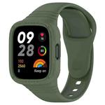 For Redmi Watch 3 Integrated Fully Enclosed Silicone Watch Band(Dark Green)