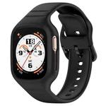 For Honor Watch 4 Integrated Fully Enclosed Silicone Watch Band(Black)