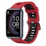 For Huawei Watch Fit Special Edition Two-Color Silicone Watch Band(Red+Black)