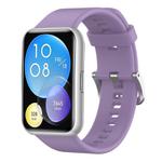 For Huawei Watch Fit Solid Color Silicone Watch Band(Light Purple)