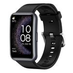 For Huawei Watch Fit Special Edition Solid Color Silicone Watch Band(Black)
