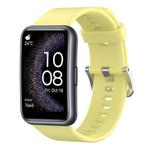 For Huawei Watch Fit Special Edition Solid Color Silicone Watch Band(Milky Yellow)