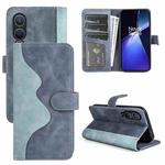 For OnePlus Nord CE4 Lite 5G Stitching Horizontal Flip Leather Phone Case(Blue)