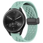 For Garmin Vivomove Sport 20mm Folding Magnetic Clasp Silicone Watch Band(Teal)