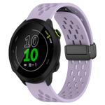 For Garmin Forerunner 158 20mm Folding Magnetic Clasp Silicone Watch Band(Purple)