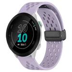 For Garmin Forerunner 55 20mm Folding Magnetic Clasp Silicone Watch Band(Purple)