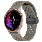 For Garmin Venu 20mm Folding Magnetic Clasp Silicone Watch Band(Space Ash)