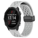 For Garmin Forerunner 245 20mm Folding Magnetic Clasp Silicone Watch Band(Light Grey)