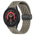 For Samsung Galaxy Watch 5 Pro  45mm 20mm Folding Magnetic Clasp Silicone Watch Band(Space Ash)