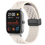 For Amazfit GTS 20mm Folding Magnetic Clasp Silicone Watch Band(Starlight)