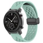 For Amazfit GTR 42mm 20mm Folding Magnetic Clasp Silicone Watch Band(Water Duck)