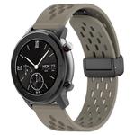 For Amazfit GTR 42mm 20mm Folding Magnetic Clasp Silicone Watch Band(Space Ash)
