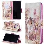 3D Colored Drawing Pattern Horizontal Flip Leather Case for Xiaomi Redmi 7, with Holder & Card Slots & Wallet(Cat)