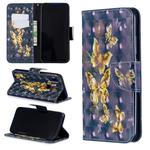 3D Colored Drawing Pattern Horizontal Flip Leather Case for Xiaomi Redmi 7, with Holder & Card Slots & Wallet(Black Background Butterfly)