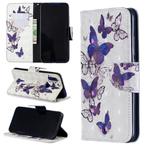 3D Colored Drawing Pattern Horizontal Flip Leather Case for Xiaomi Redmi 7, with Holder & Card Slots & Wallet(Butterflies)