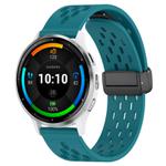 For Garmin Venu 3 22mm Folding Magnetic Clasp Silicone Watch Band(Hidden Green)