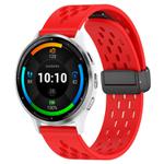 For Garmin Venu 3 22mm Folding Magnetic Clasp Silicone Watch Band(Red)
