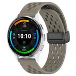 For Garmin Venu 3 22mm Folding Magnetic Clasp Silicone Watch Band(Space Ash)