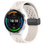 For Garmin Venu 3 22mm Folding Magnetic Clasp Silicone Watch Band(Starlight Color)