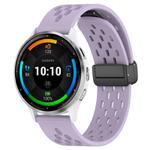 For Garmin Venu 3 22mm Folding Magnetic Clasp Silicone Watch Band(Purple)