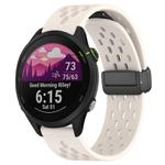 For Garmin Forerunner 255 Music 22mm Folding Magnetic Clasp Silicone Watch Band(Starlight Color)