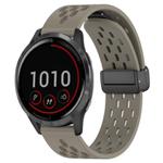 For Garmin Vivoactive 4 22mm Folding Magnetic Clasp Silicone Watch Band(Space Ash)