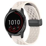 For Garmin Vivoactive 4 22mm Folding Magnetic Clasp Silicone Watch Band(Starlight Color)