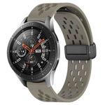 For Samsung Galaxy Watch 46mm 22mm Folding Magnetic Clasp Silicone Watch Band(Space Ash)