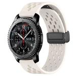 For Samsung Gear S3 Frontier 22mm Folding Magnetic Clasp Silicone Watch Band(Starlight Color)