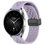 For Xiaomi Watch S2 42mm 22mm Folding Magnetic Clasp Silicone Watch Band(Purple)