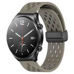 For Xiaomi MI Watch S1 22mm Folding Magnetic Clasp Silicone Watch Band(Space Ash)