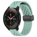For Xiaomi MI Watch S1 Pro 22mm Folding Magnetic Clasp Silicone Watch Band(Teal)