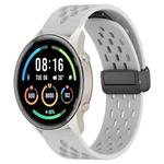 For Xiaomi MI Watch Sport 22mm Folding Magnetic Clasp Silicone Watch Band(Light Grey)