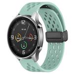 For Xiaomi MI Watch Color 22mm Folding Magnetic Clasp Silicone Watch Band(Teal)