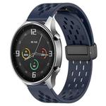 For Xiaomi MI Watch Color 22mm Folding Magnetic Clasp Silicone Watch Band(Midnight Blue)