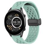 For Xiaomi Haylou RT2 LS10 22mm Folding Magnetic Clasp Silicone Watch Band(Teal)