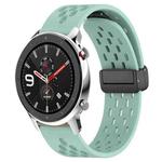 For Amazfit GTR 4 22mm Folding Magnetic Clasp Silicone Watch Band(Water Duck)