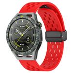 For Huawei Watch GT3 SE 22mm Folding Magnetic Clasp Silicone Watch Band(Red)