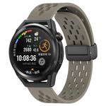 For Huawei Watch GT Runner 22mm Folding Magnetic Clasp Silicone Watch Band(Space Ash)