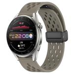 For Huawei Watch 3 Pro 22mm Folding Magnetic Clasp Silicone Watch Band(Space Ash)