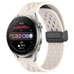 For Huawei Watch 3 Pro 22mm Folding Magnetic Clasp Silicone Watch Band(Starlight Color)