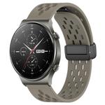 For Huawei GT2 Pro 22mm Folding Magnetic Clasp Silicone Watch Band(Space Ash)